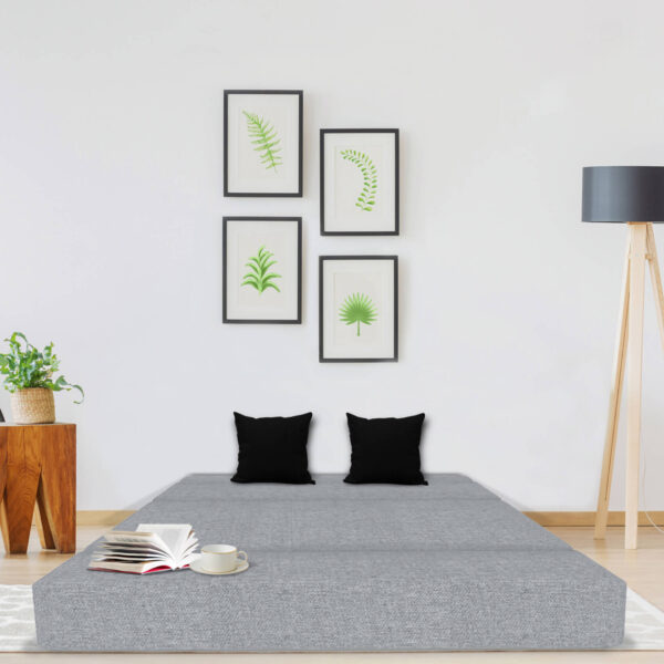 Gray sofa cum bed