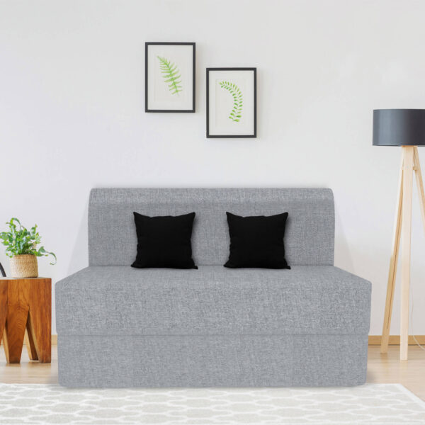 Gray sofa cum bed