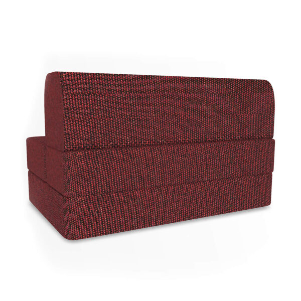 maroon sofa cum beda
