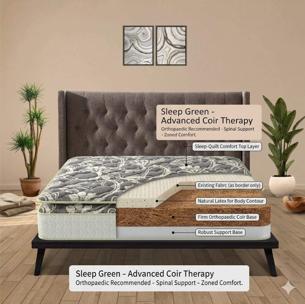 If you’ve ever slept on a mattress that felt too soft or too hot, you’ll understand why many Indian households still prefer coir foam mattresses.
They’re not fancy. They’re not overly cushioned.
 But they do something really well—they stay firm, breathable, and dependable over time.
And honestly, that’s exactly what most people need.
If you’re trying to figure out the best coir foam mattress brands in India, this guide keeps things simple, practical, and based on how these mattresses actually perform in real homes.